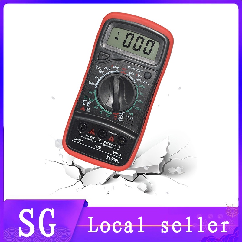 [Local seller ]XL830Digital Multimeter AC/DC Voltmeter Voltage Tester LCD Display Measuring Tool 万象表