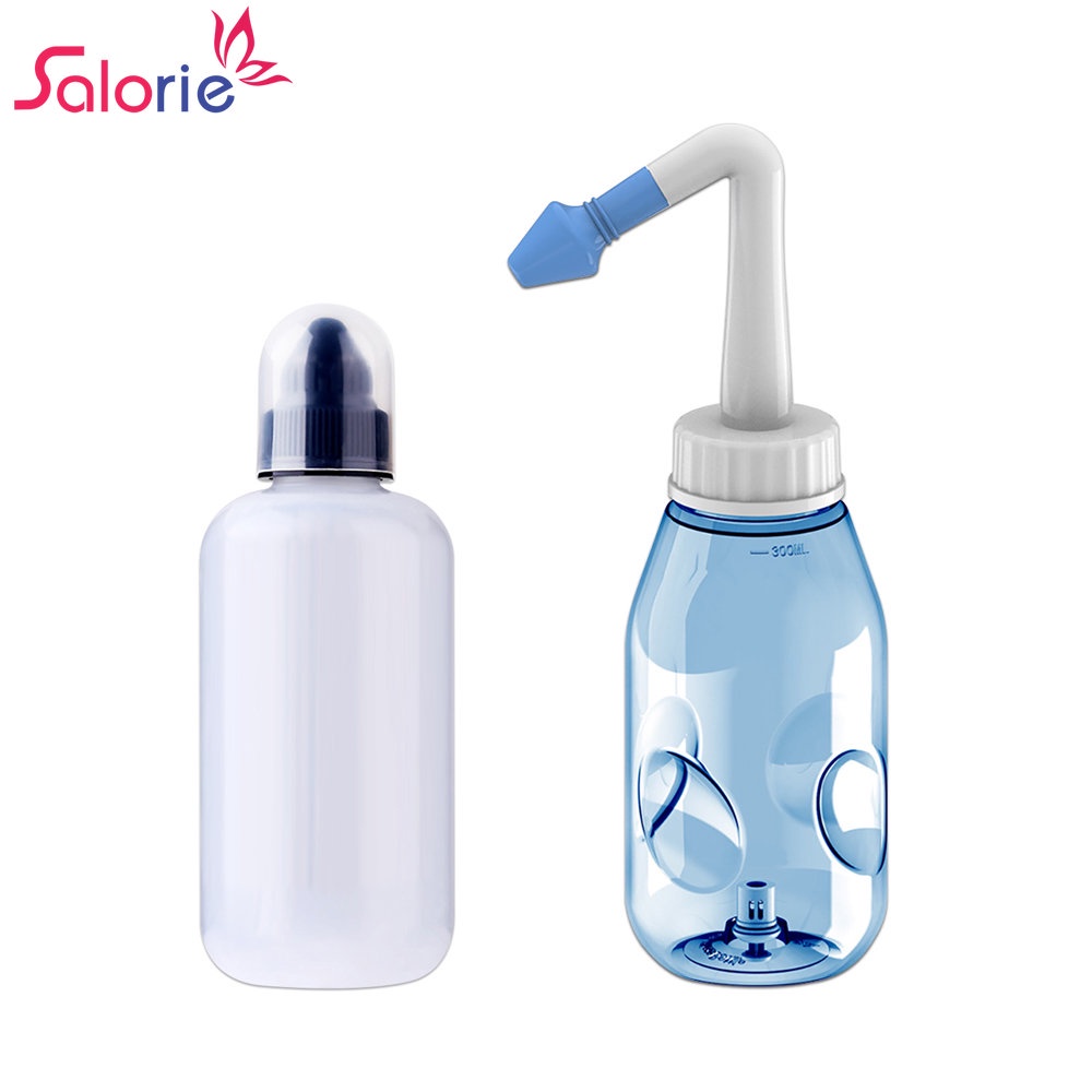 Salorie Adult Kids 250/300ml Nasal Wash Neti Pot Nose Sinus Cleaning ...