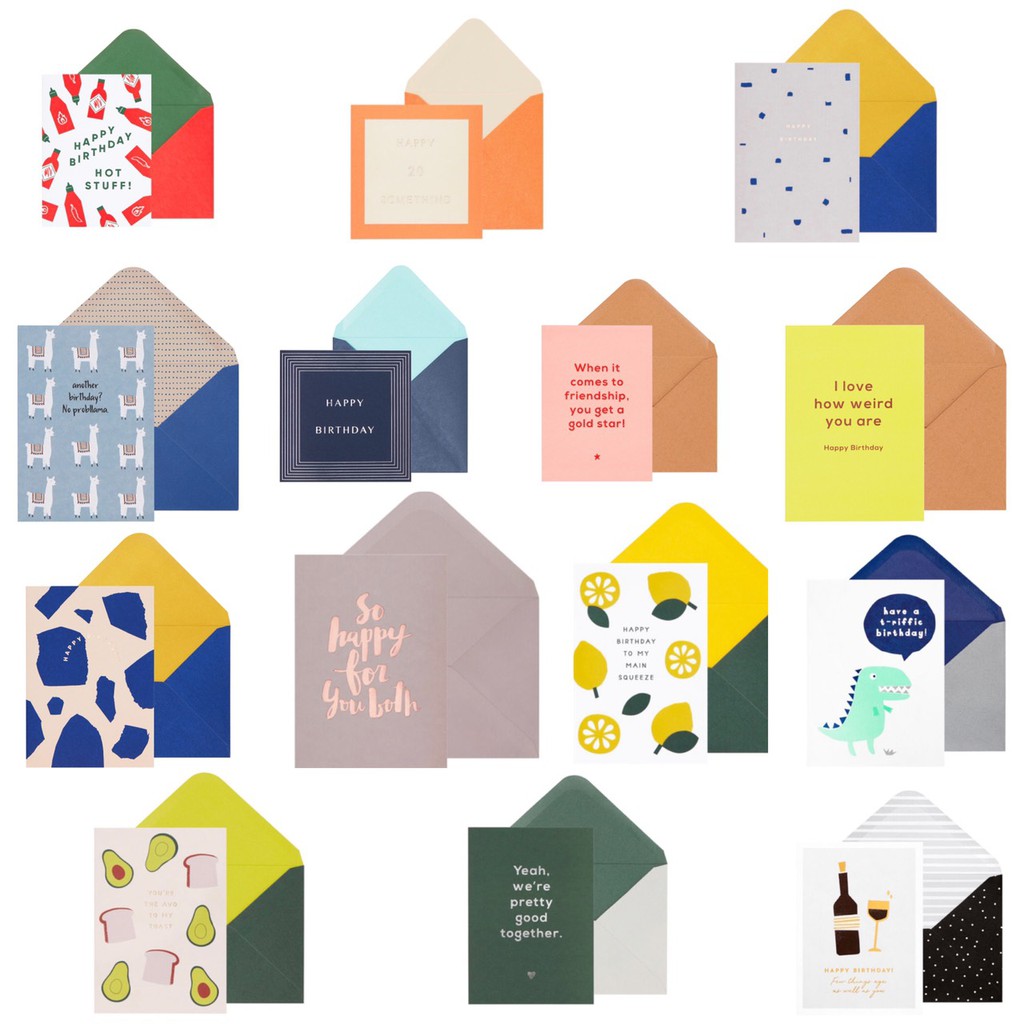 Kikki.K Stationery DaigouT Texture Card Birthday Thank You Series