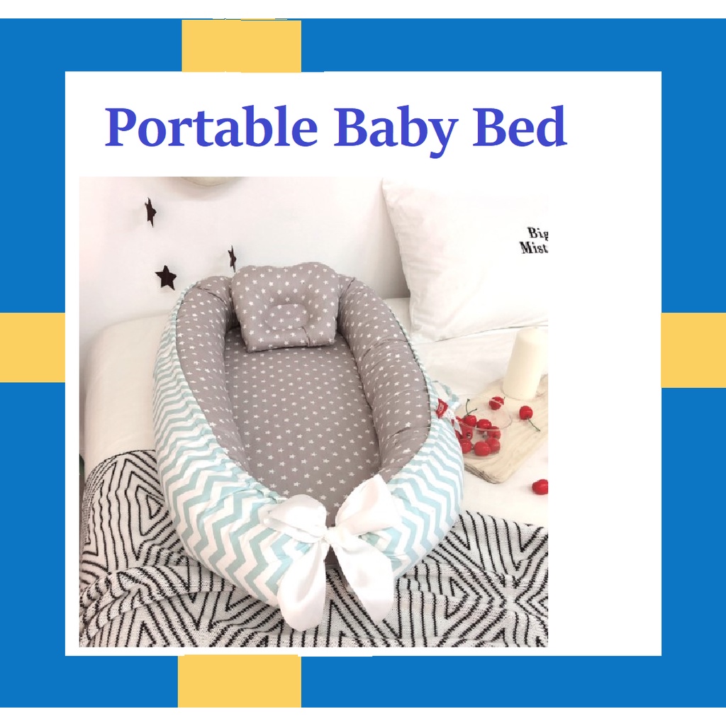 BABY BED FOLDABLE PORTABLE LOUNGER NEST BED COT | Shopee Singapore
