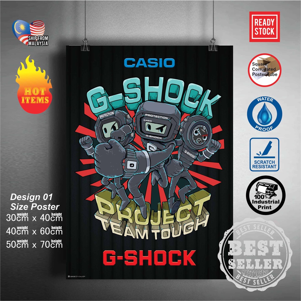 G x Shock Art Poster G-shock poster Art deco wall poster