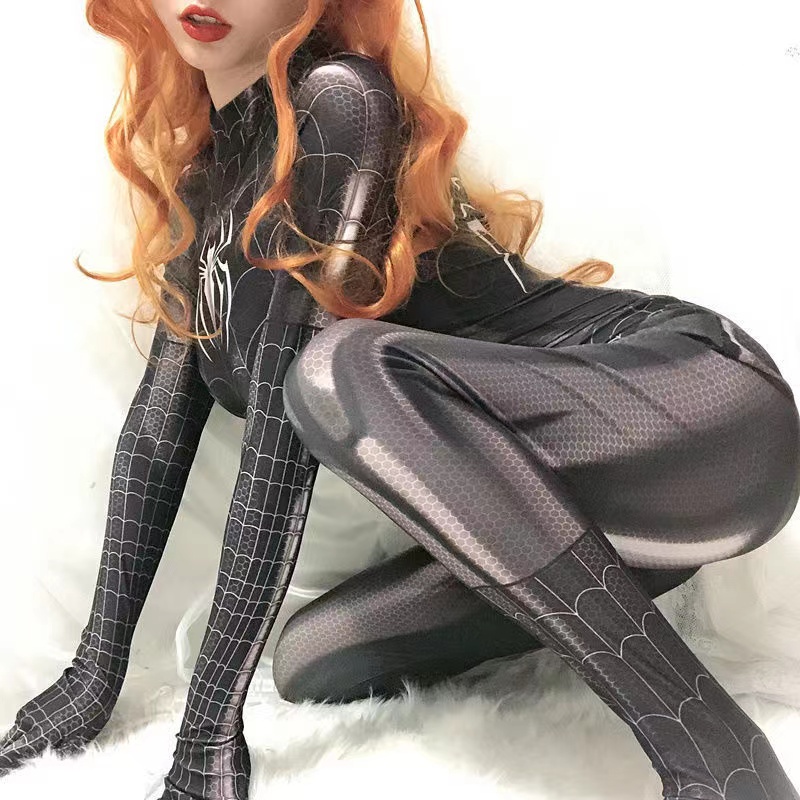 Cosplay Spider Sexy Erotic Lingerie Zentai Suit Woman Jumpsuit