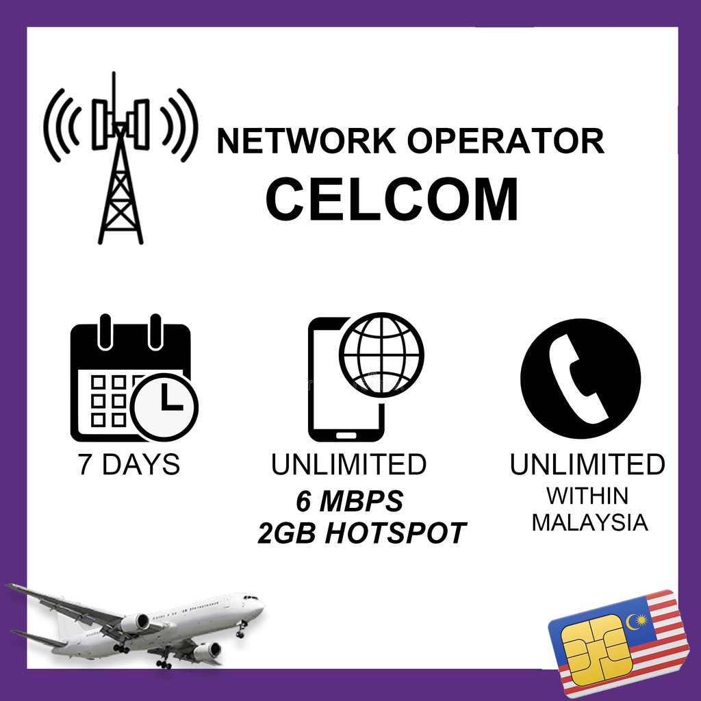 Malaysia Sim Card,Truly Unlimited Malaysia Travel Sim Card, Sim Card Shopee Singapore