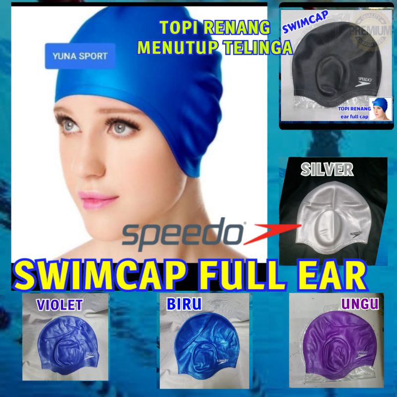 Swimming CAP SWIM CAP FULL Cover Ears SPEEDO SWIMCAP FULL EAR CAPS