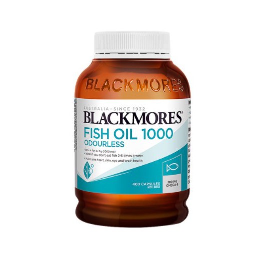 Blackmores Fish Oil ODOURLESS 1000mg 400cap | Shopee Singapore