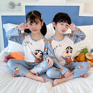 Girls Pajamas Dress Simple Long Sleeve Sleeping Wear Cartoon