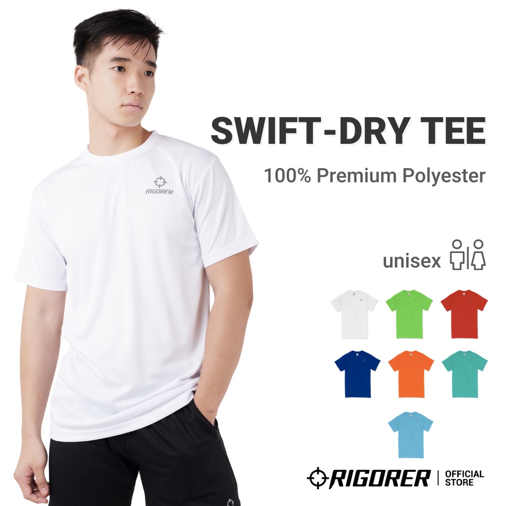 [BEST QUALITY] Rigorer Swift-Dry Training T-Shirt-2 [SS002] - (Gym Exercise Quick Dry Dri Fit Unisex Mens Sports Top)
