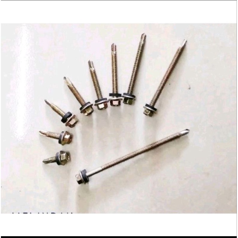 Roofing/ Screws/7cm & 5cm spandek Bolts100pcs Shopee Singapore