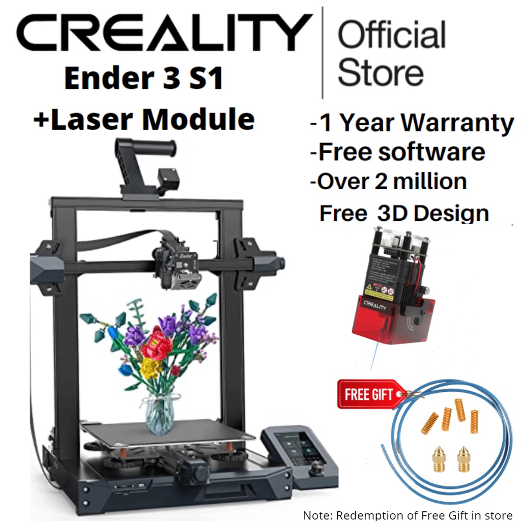 Official Creality Ender 3 S1 3D Printer with Direct Drive Extruder CR ...