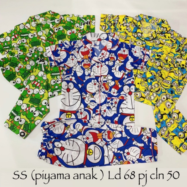 SS children's pajamas with many cartoon characters | Shopee Singapore