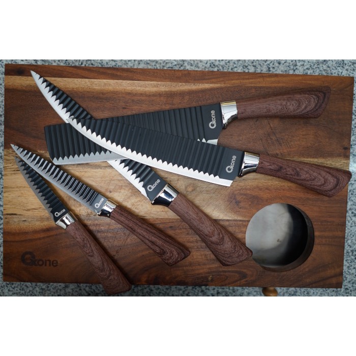 OXONE OX619 5 Pcs Knife Set With Sharpener & Magnetic Bar/New Arrival - Gambar 3