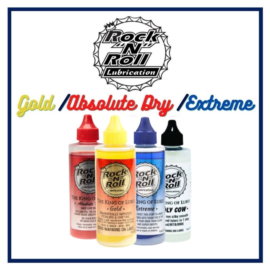 Rock N Roll Gold/Gold Kit/Absolute Dry/Extreme/Holy Cow Lubricant Lube for Bicycle Chain Care