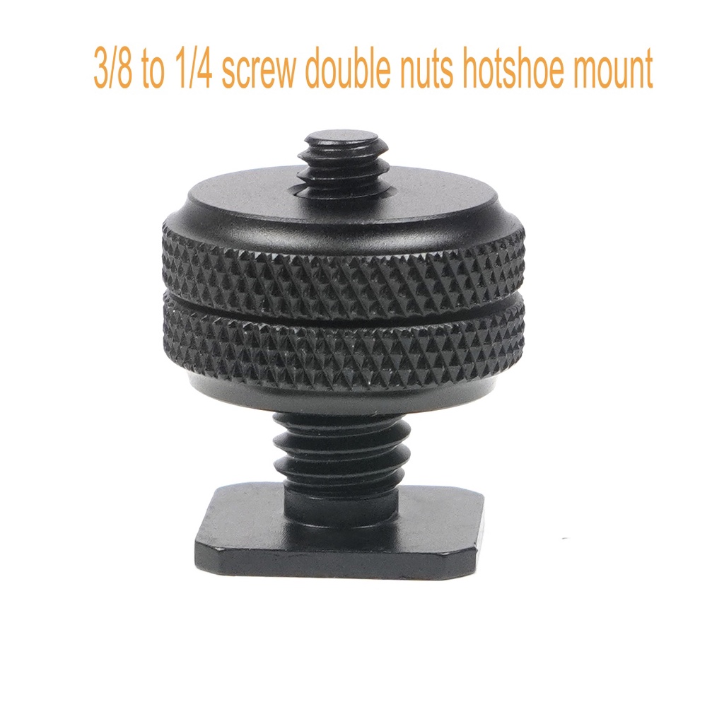 XT-XINTE 3/8 1/4 5/8 Double Nut Single Cold Shoe Tripod Mount to Flash ...