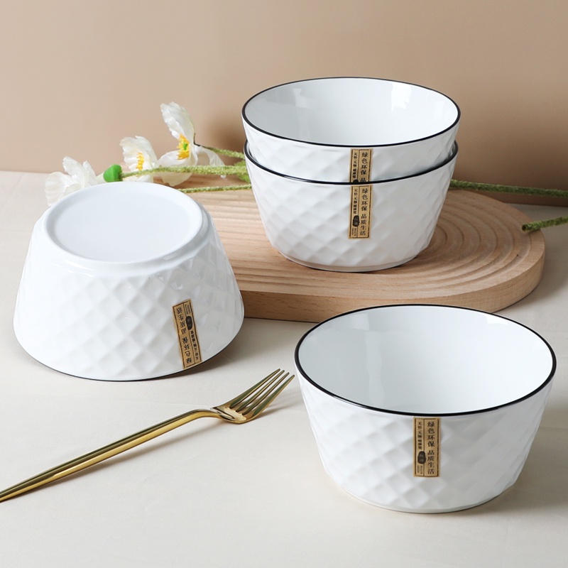 DBS Japanese Style Ceramic Diamond Pattern Household Tableware 5 & 6 &8 ...