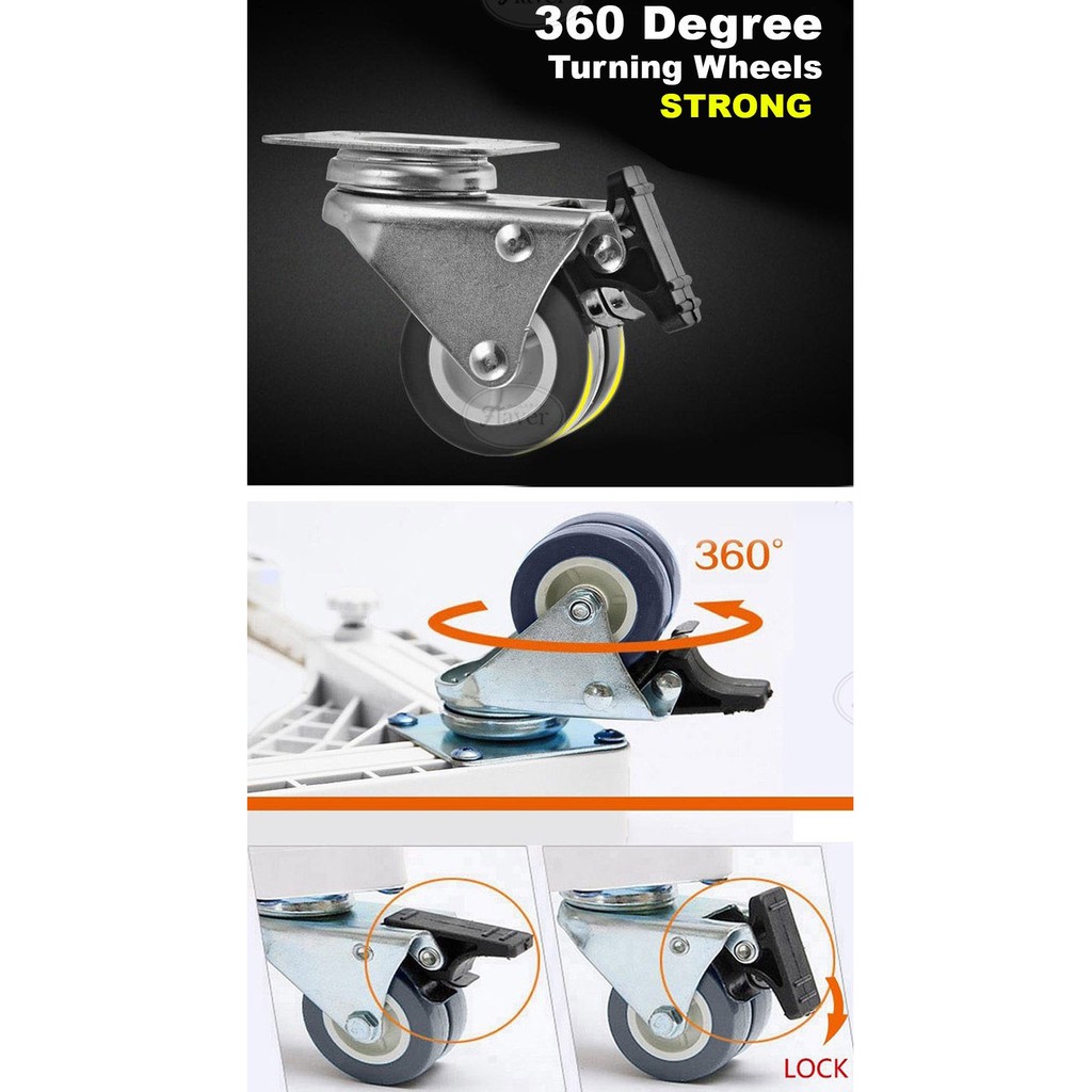 【SG INSTOCK】Movable Base Wheel★ Heavy Duty Load Up to 300kg / 500kg ...