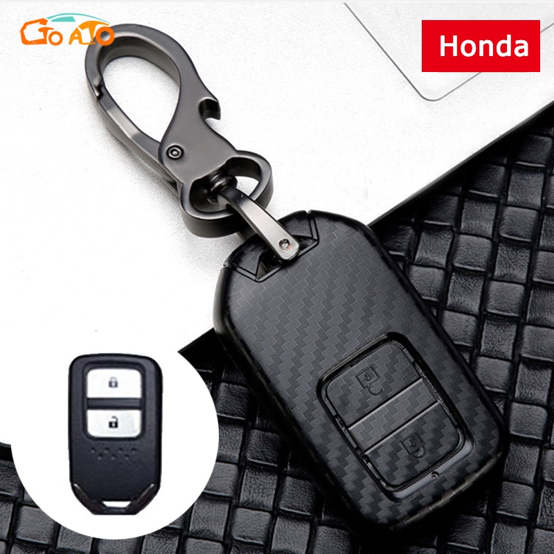 GTIOATO For Honda Carbon Fiber Key Cover Case Car Remote Key Holder For