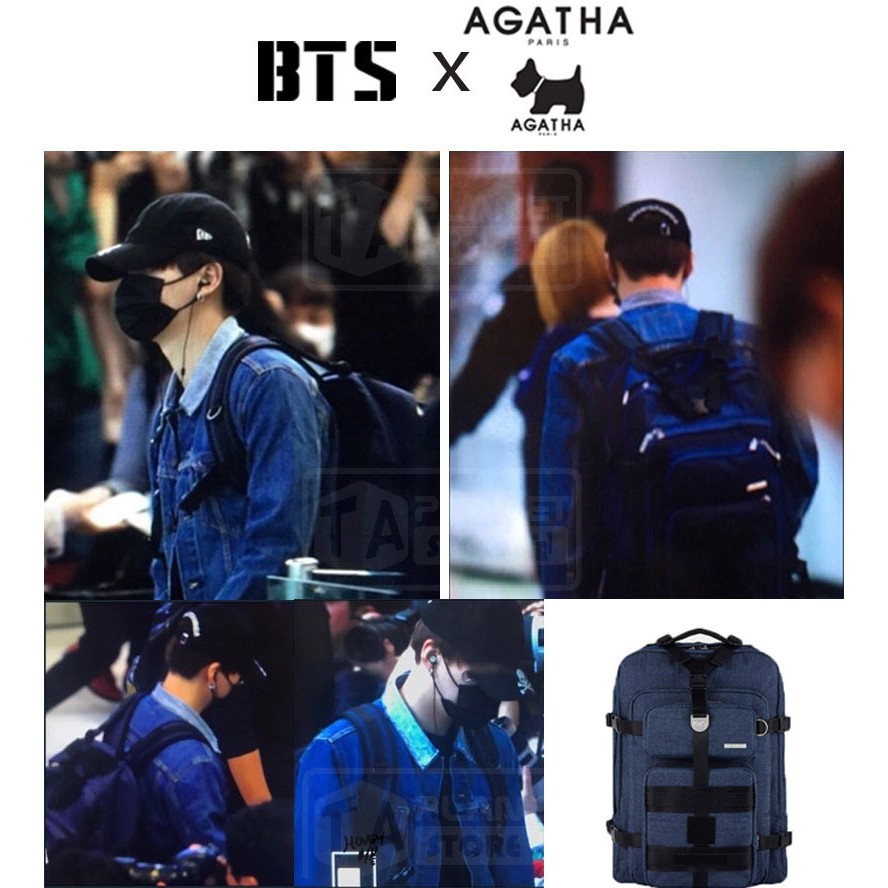 BTS X AGATHA Back pack (Black) – KURIOUS MALL