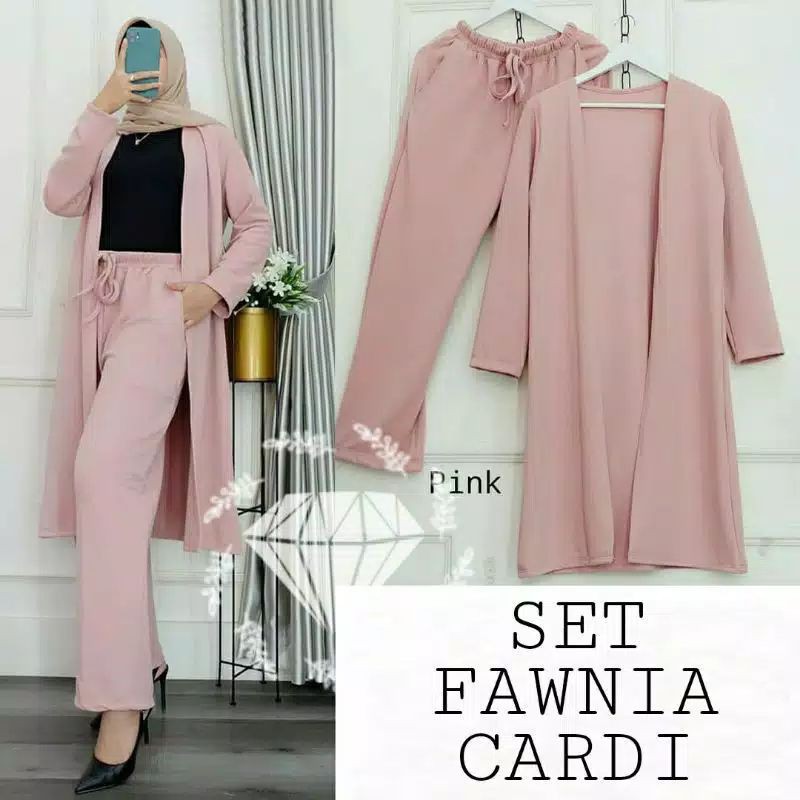 Fawnia set/Women's set/one set / set/Women's set/cardi set/Clothing set