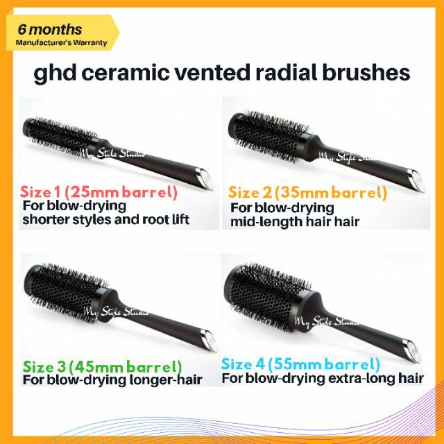 Ghd ceramic vented outlet radial brush size 2