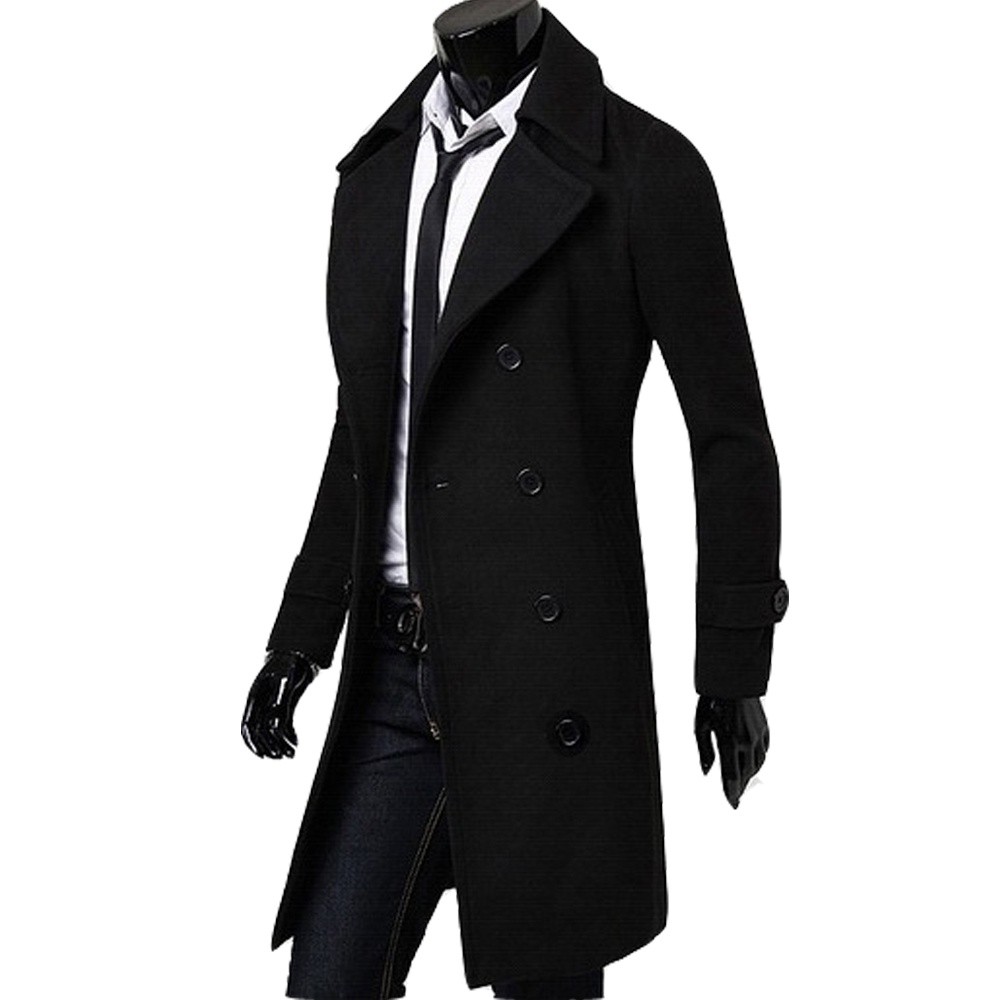 Men long coat on sale fashion