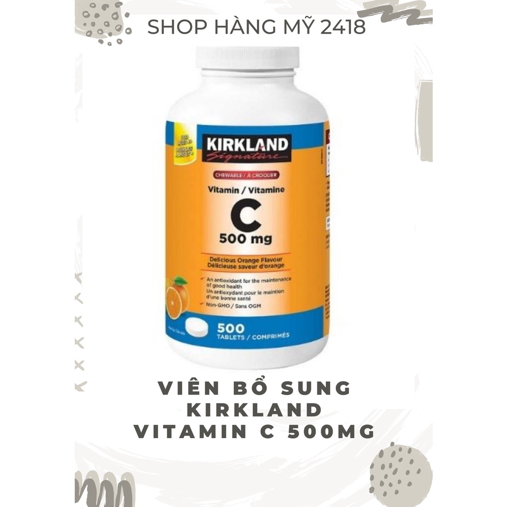 Kirkland Vitamin C Supplement 500mg, 1000mg 500 Tablets Shopee