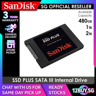 SanDisk SSD PLUS 2.5 480GB SATA III Internal Solid State Drive (SSD)  SDSSDA-480G-G25 