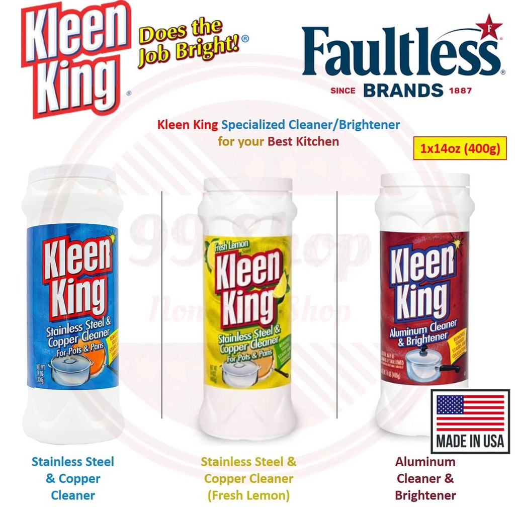 Kleen King / Bon Ami Stainless Steel Copper/Chrome/Aluminum Cleaner