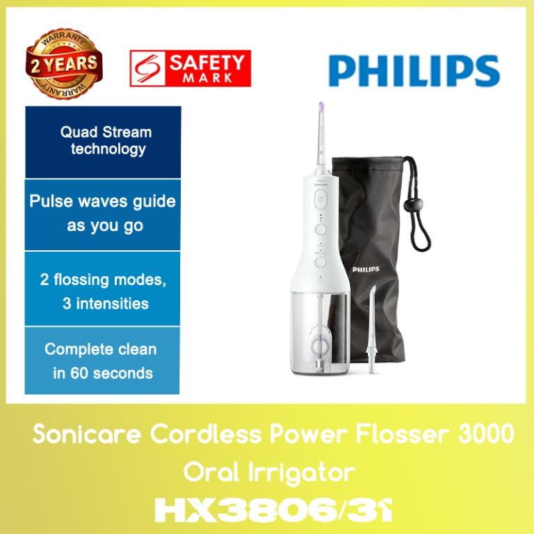 Philips HX3806/31 Sonicare Cordless Power Flosser 3000 Oral Irrigator ...