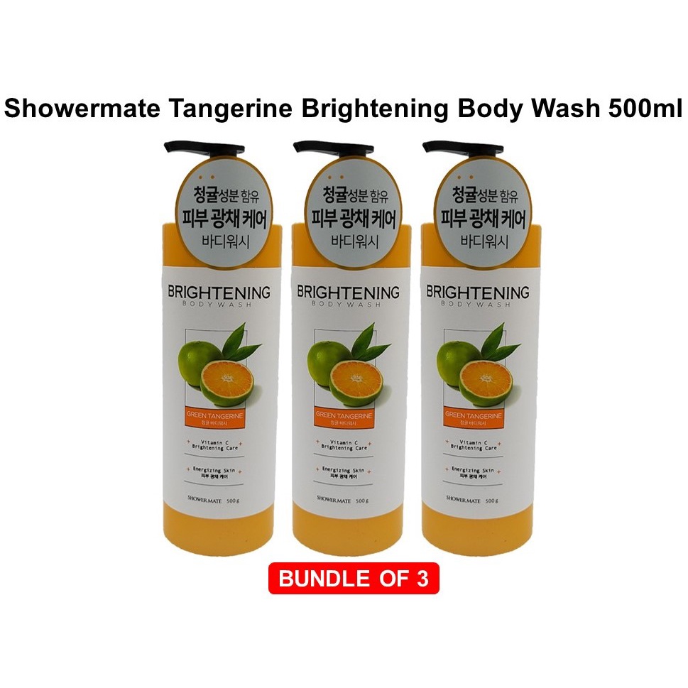 [BUNDLE OF 3] SHOWERMATE TANGERINE BRIGHTENING BODY WASH 500ML Shopee Singapore