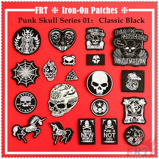 Flame Skull Patch Clothing Punk Embroidered Patches For Clothes Iron On  Patch On Clothes Thermoadhesive Patches Jacket Badge DIY