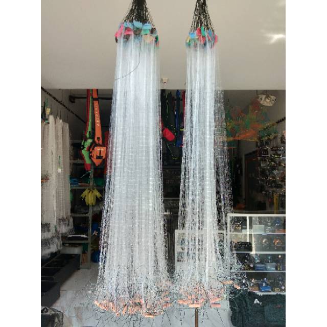 Ready-to-Use Fishing Net 1 1/ 2 in 0.15mm string 1m high 20m long ...