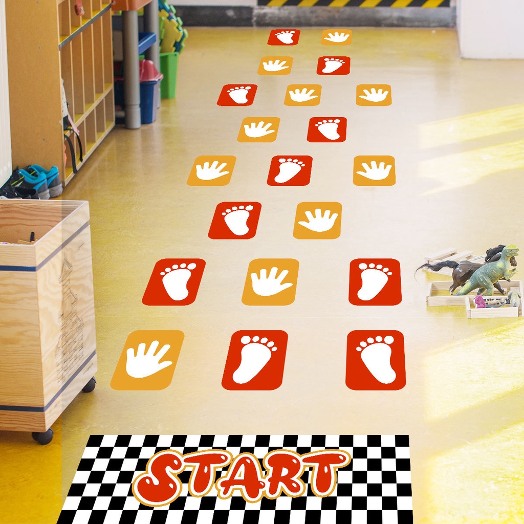 Parent-child Interaction Game Floor Sticker PVC Waterproof Material ...