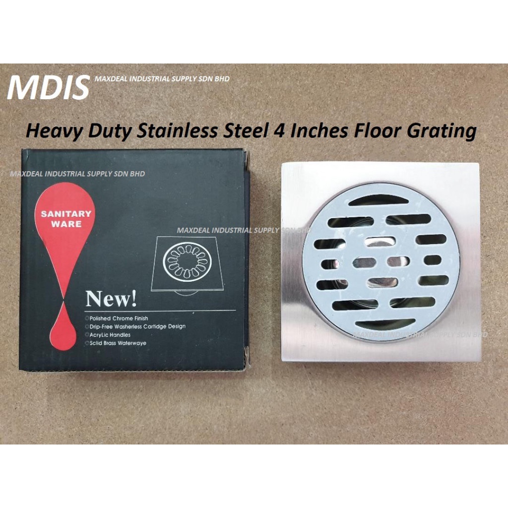 Heavy Duty 8503 Stainless Steel SUS304 4 Inch X 4 Inch Floor Grating ...