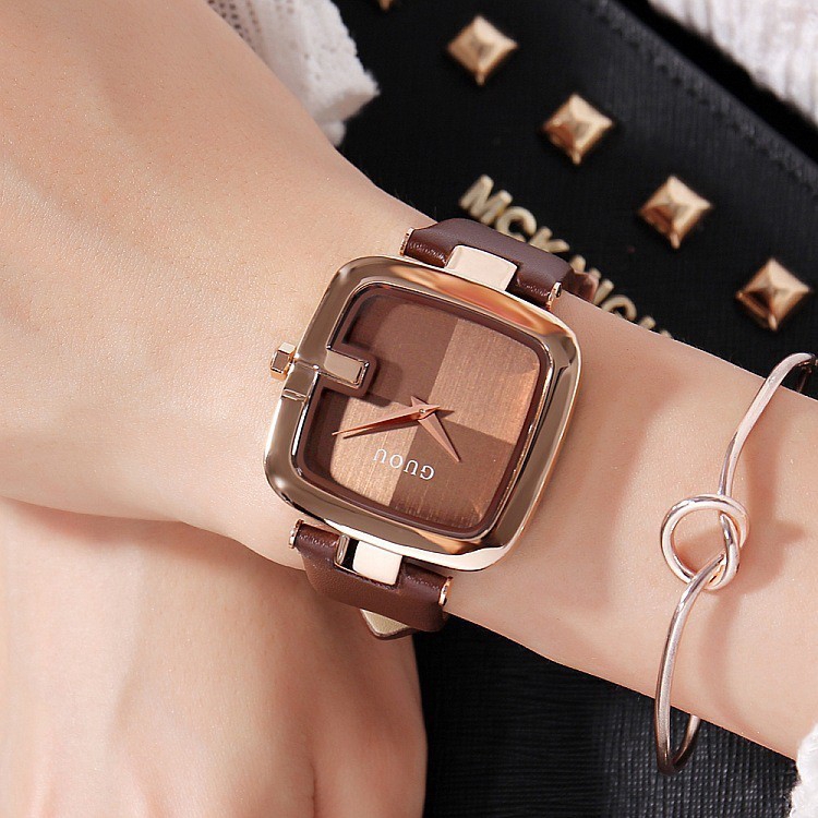 GUOU 100 Original Women s Quartz Watch 8190 Shopee Singapore