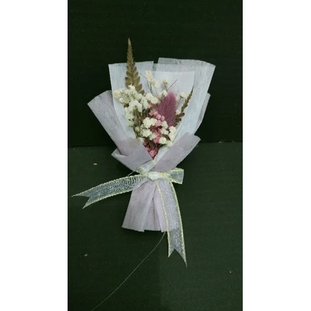 Mini dried Bouquet/ Mini buket bunga kering - Gambar 2