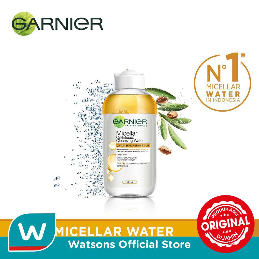 Garnier Micellar Water Oil-Infused 125ml - Cleansing Water - Gambar 3