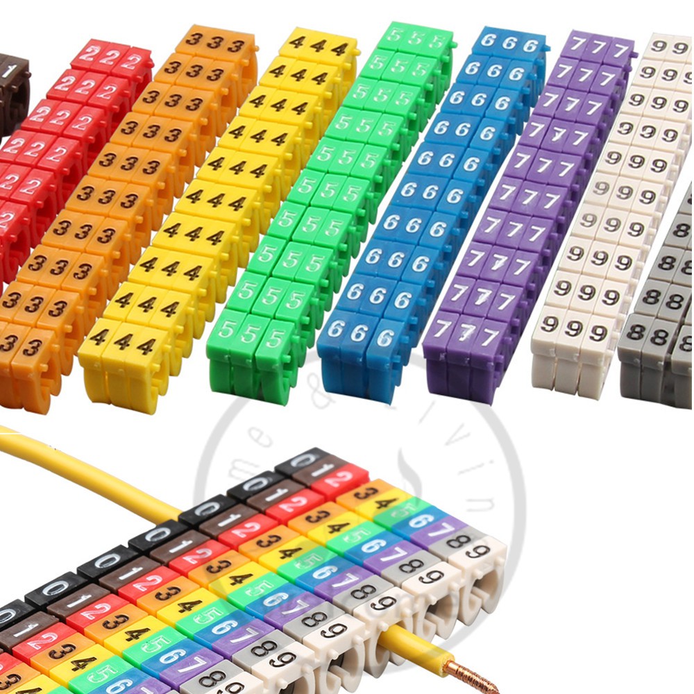 Cable Markers Colourful Marker Number Letter Tag Label For Cable Cord ...