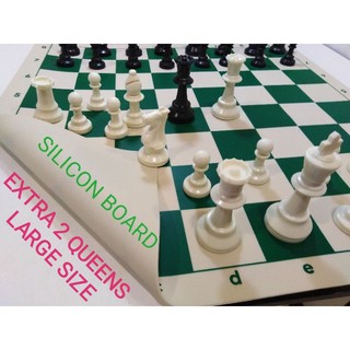 Double-Sided Regulation Silicone Tournament Chess Board - 2.25 Squares