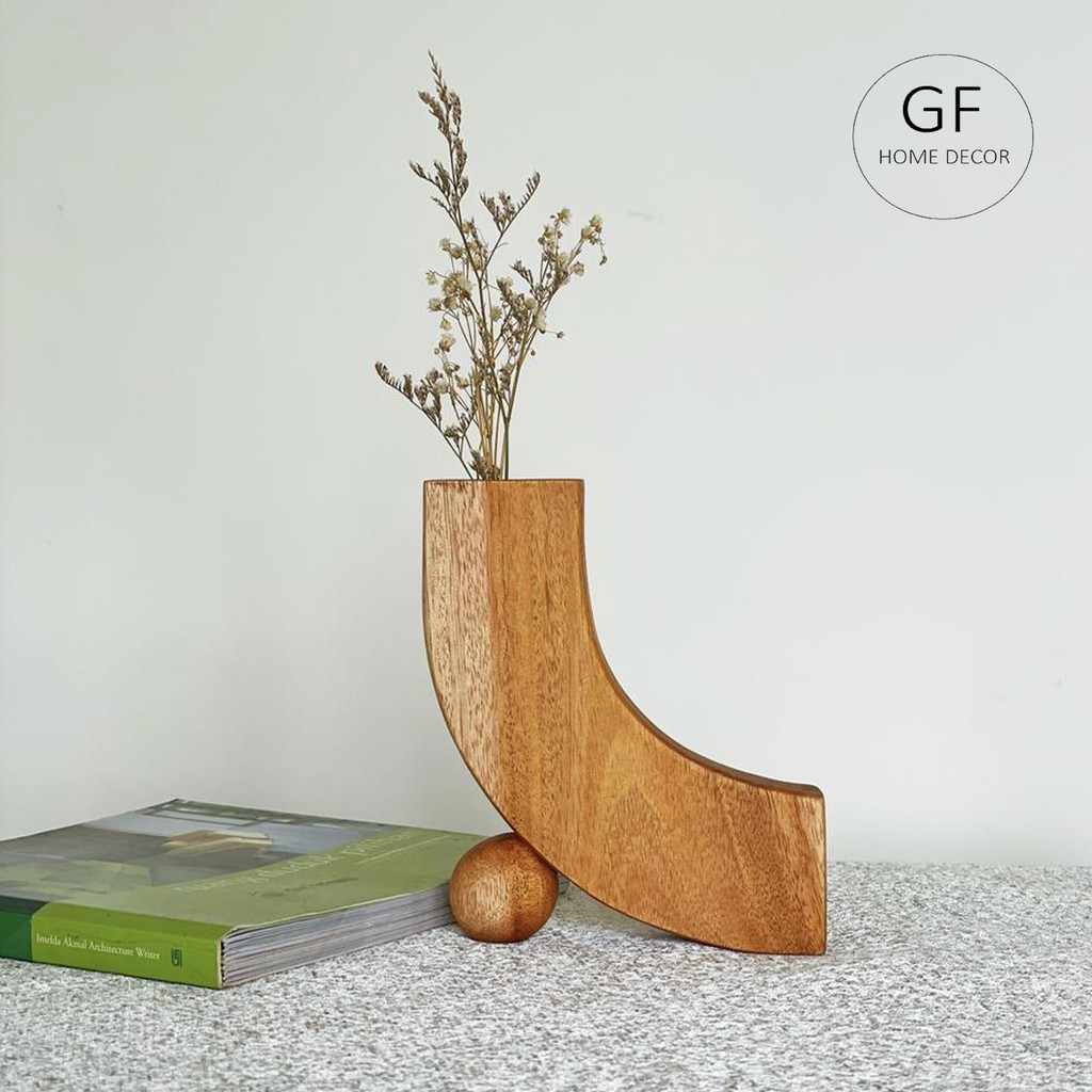 KAYU A Vase/wooden Flower Vase/Home Supplies