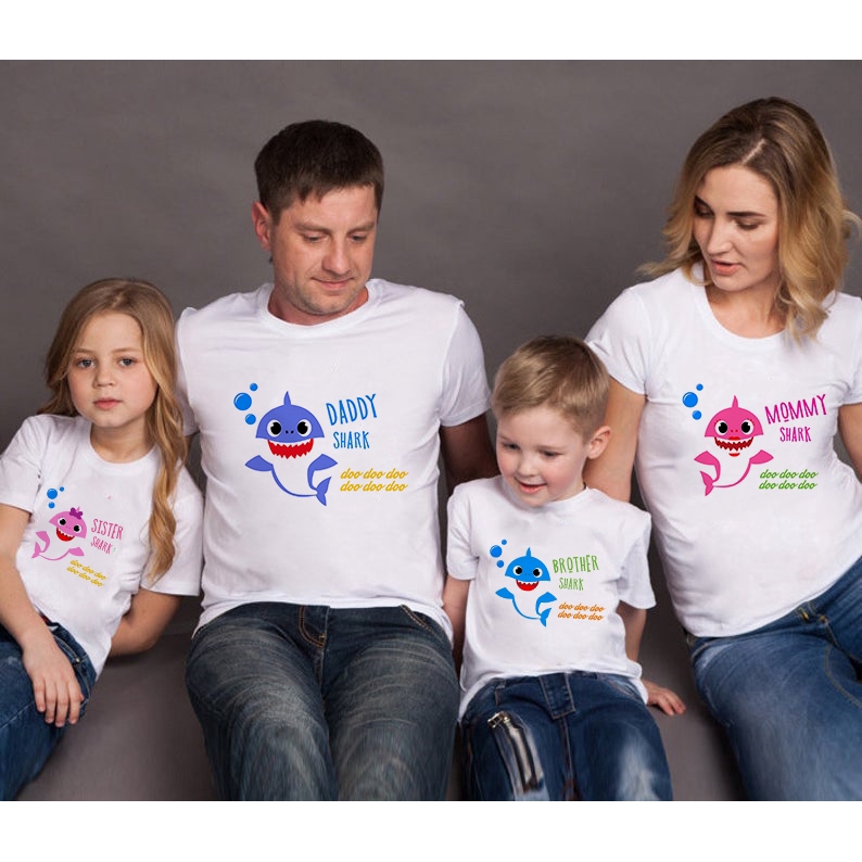 Daddy and best sale mommy shark shirts