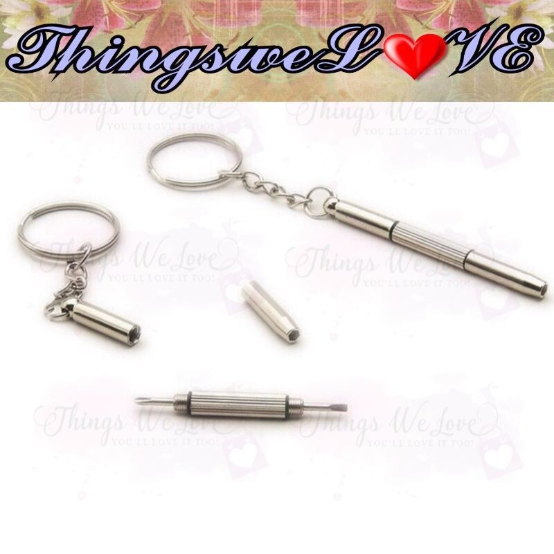 [SG SELLER] [FREE SHIPPING] Mini 3in1 Screwdriver Keychain Handy Tool Spectacle Repair Phone Watch Screw Allen Key