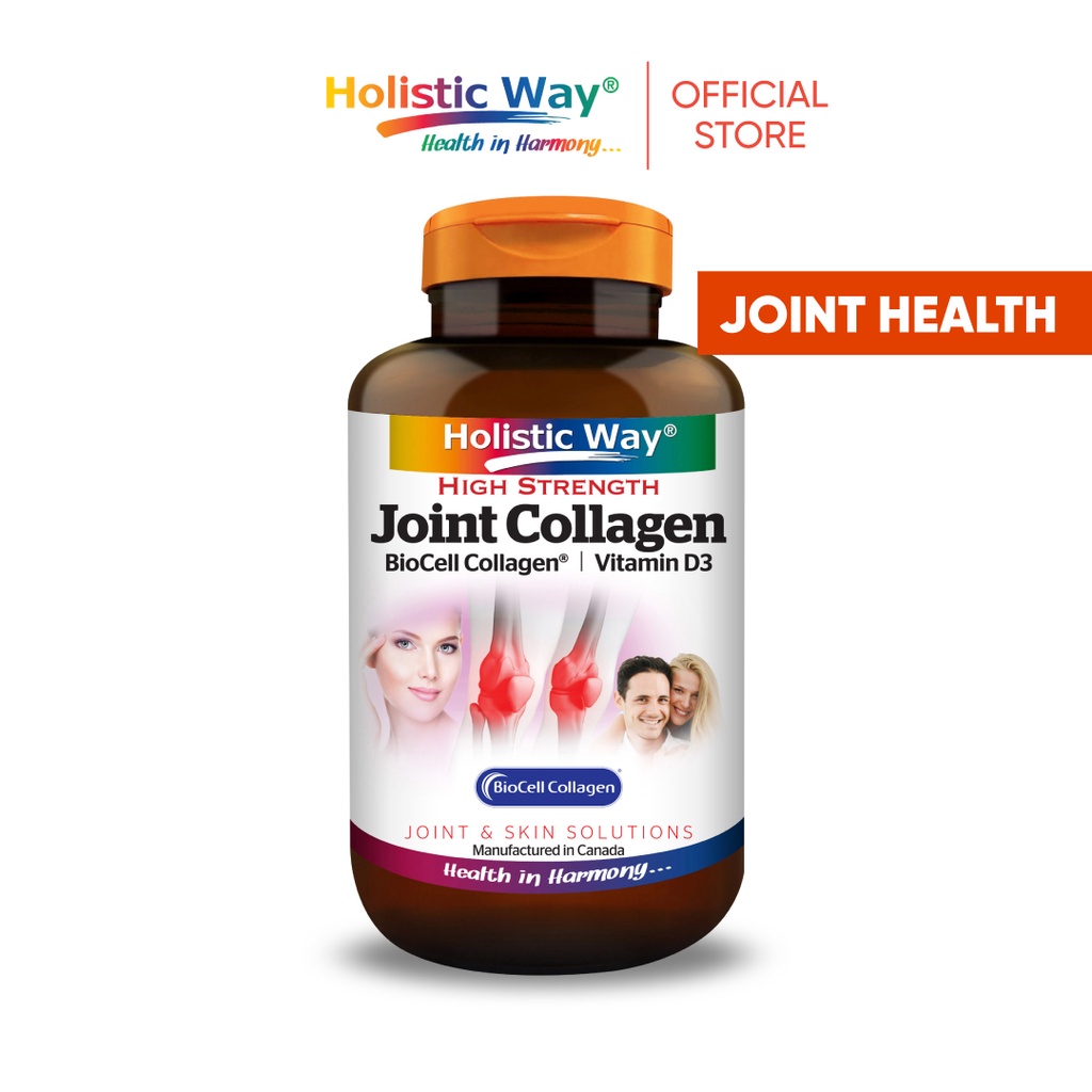 Holistic Way High Strength Joint Collagen with BioCell Collagen® and Vitamin D3 (60 Veg. Caps)