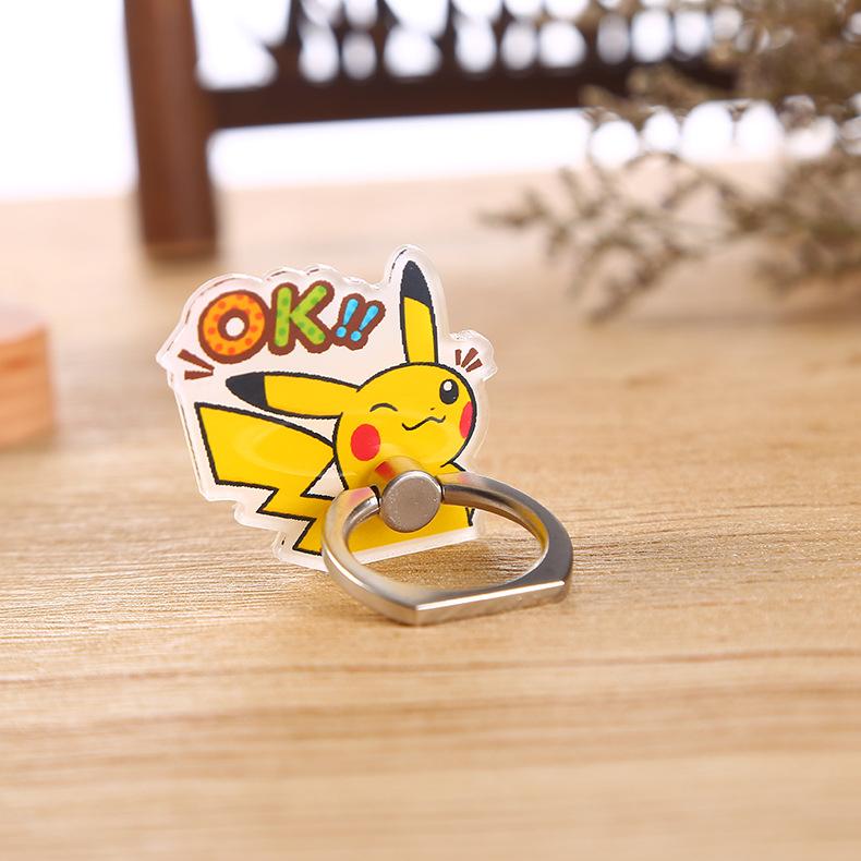 New Cute Animals Cartoon Animation Pikachu Mobile Phone Ring Holder Desktop Phone Bracket Phone Accessories
