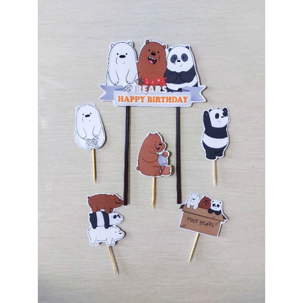 WE BARE BEAR TOPPER / WE BARE BEAR CAKE TOPPER / WE BARE BEAR CAKE ...