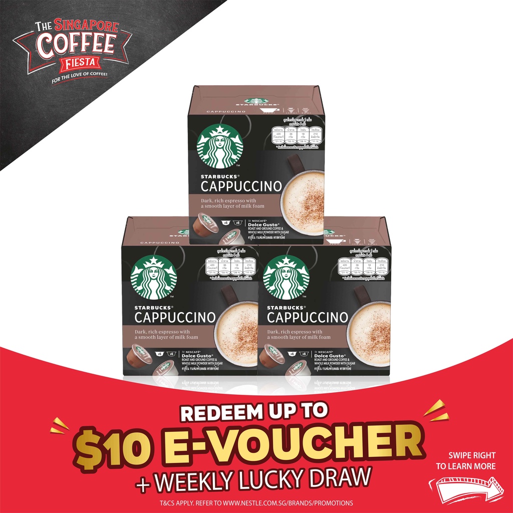 STARBUCKS® Cappuccino by NESCAFÉ Dolce Gusto® coffee capsules CARTON [3