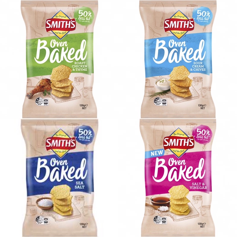 Smith's Oven Baked Chips Sour Cream & Chives 130G