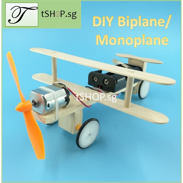 [SG STOCK] STEM Education Toy Electric Biplane Monoplane for Kids ...