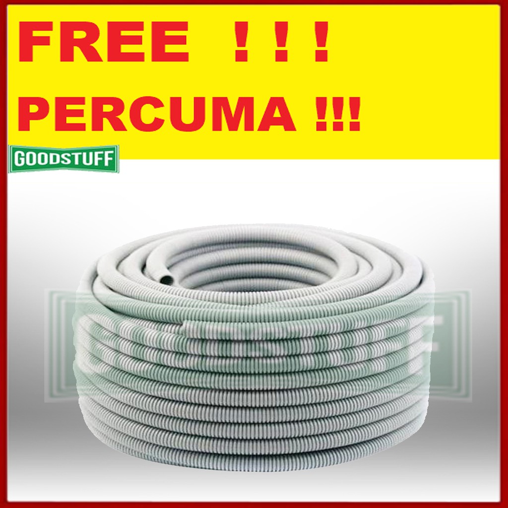 SUPERFLEX PVC CONDUIT CORRUGATED FLEXIBLE PIPE (20MM X 30METERS = 1