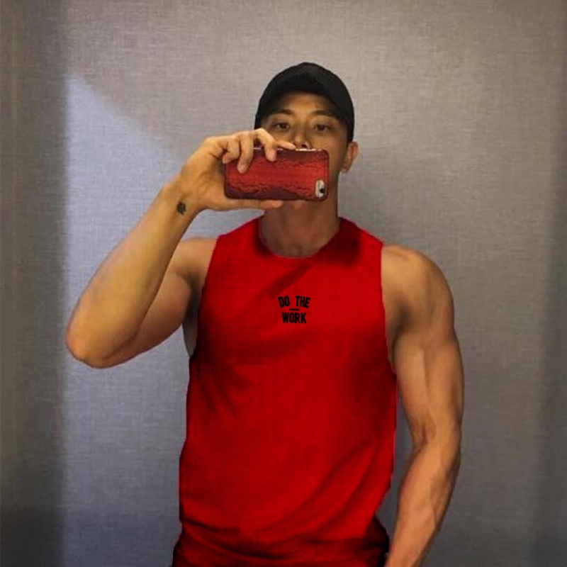 Brand Fashion Casual Workout Mesh Tank Top Men Musculation Gym Clothing Bodybuilding Fitness Singlets Sleeveless Quick dry Vest