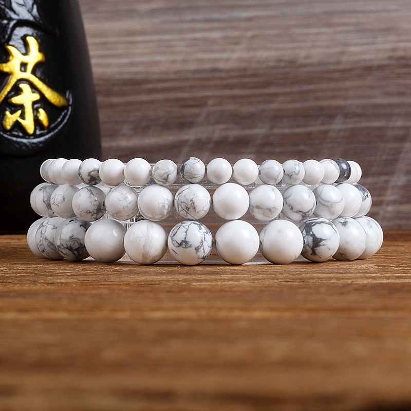 White 2025 howlite bracelet